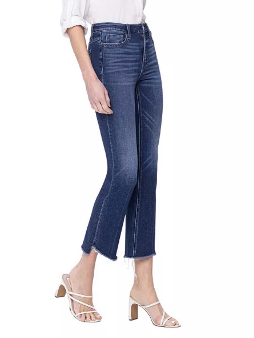 New Vervet By Flying Monkey High-Rise Raw Step Hem Kick Flare Jeans Size 27